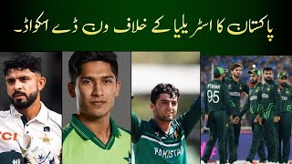 Pakistan Squad For Australia Tour Whos In The Squad Shadab Out [upl. by Donall]