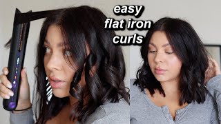 HOW TO CURL YOUR HAIR WITH A STRAIGHTENER BEST WAY TO CURL SHORTER HAIR  PRO HAIRSTYLIST TUTORIAL [upl. by Ladiv954]