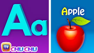 Phonics Song with TWO Words  A For Apple  ABC Alphabet Songs with Sounds for Children [upl. by Gelasias]