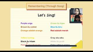 CLTP  Teaching Vocabularies about quotColorsquot for 2 Grade Student Through Song Using Word Wall [upl. by Atteyek]