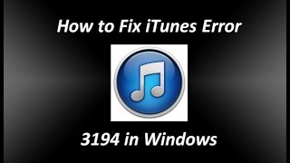 Error 3194 Fix Cant Restore in iTunes 720p [upl. by Kalie306]