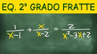 Guida Pratica alle Equazioni di Secondo Grado Fratte  3 Esercizi Svolti [upl. by Hunger3]