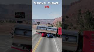 Chance To Survive Truck Accident shorts beamngdrive [upl. by Nicolau433]