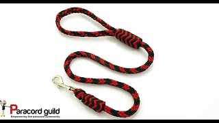 Herringbone braid paracord dog leash [upl. by Lladnyk]