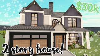 30k Bloxburg House Build 2 Story Tutorial WITH VOICE [upl. by Bullion]