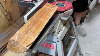 Cherry Firewood Milled into Boards Part 1 [upl. by Ibbob]