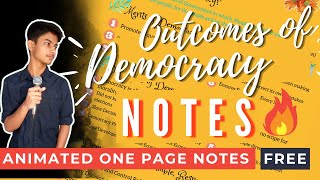 Outcomes of Democracy One Page Notes 🔥  Shorts [upl. by Yekim]