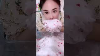 ICE EATING ASMR  POWDERY ICE asmr iceeatingasmr ice satisfying satisfyingasmr [upl. by Ilise]