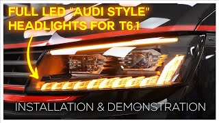 Full LED Dynamic Headlights For T61 Installation quotAudi Stylequot Sequential Indicators 2024 [upl. by Dulla]