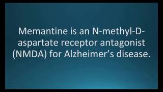 How to pronounce memantine Namenda Memorizing Pharmacology Flashcard [upl. by Cartie]