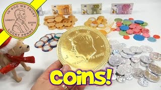 Giant Chocolate Golden Coin and Complete Candy Collection [upl. by Deehahs899]