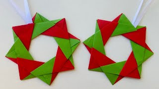 How to Make 3D Star for your Christmas Decoration  Paper Star  Paper Craft [upl. by Nairdad]