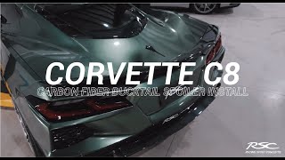 RSC Corvette C8 Carbon Fiber Ducktail Spoiler Installation [upl. by Luanne]