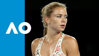 Camila Giorgi takes the second set against Karolina Pliskova  Australian Open 2019 Round 3 [upl. by Dorotea]