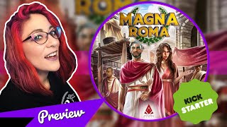 Our First Look at Magna Roma  A Kickstarter Board Game Preview [upl. by Kuster]