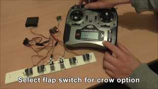 Spektrum DX6i proportional crow flapbrake setup [upl. by Anyzratak267]