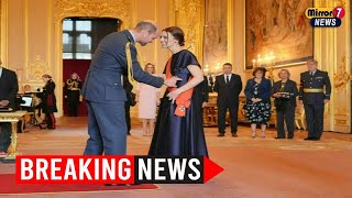 Jacinda Ardern Honored with Damehood by Prince William at Windsor Castle [upl. by Anileuqcaj]