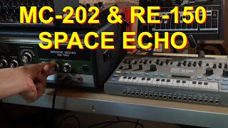 Roland MC202 amp RE150 Ambient Jam [upl. by Naerda]