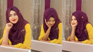 Jorjet Chiffon Hijab Tutorial with Layers amp Chest Covered  Hijab Style 2024Chiffon Hijab Tutorial [upl. by Darreg300]