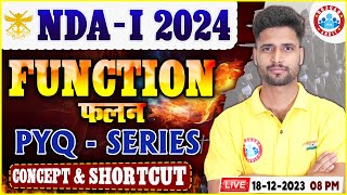 UPSC NDAI 2024 NDA PYQ Series Functions  फलन  NDA Maths By Vishal Sir [upl. by Airdnahc]