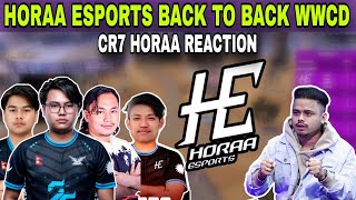 Horaa Esports Back to Back WWCD  Cr7 Horaa Reaction  Horaa Esports Tournament Highlights [upl. by Vitale]