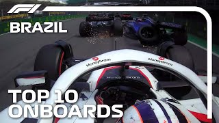 Shunts At The Start And The Top 10 Onboards  2023 Sao Paulo Grand Prix  Qatar Airways [upl. by Artenak]