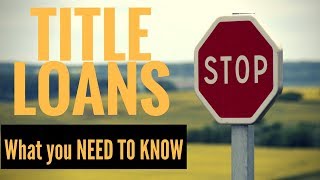 What are title loans amp How do title loans work Dont get screwed over [upl. by Codi]