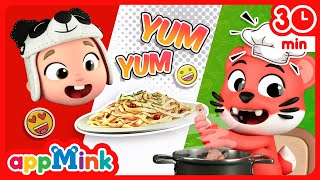 🍝🍕 Pasta Pasta 🍽️ Mangia Mangia🍅 🎵🌽 appmink nurseryrhymes kidssong cartoon kids [upl. by Alegna]