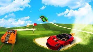 NEW ROCKET CAR GOLF COURSE GTA 5 Funny Moments [upl. by Annayt172]