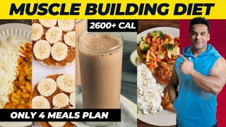 Only 4 Meal Plan To Build Muscle  Full Day of Eating  Yatinder Singh [upl. by Sessylu]