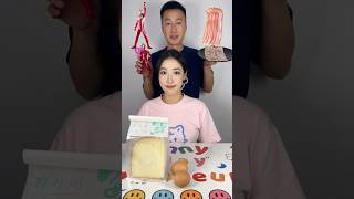 【XiCouple】🔥 left or right❓funny video151 Toast Bacon Rolls丨Xiaomei amp Xiaoshuai shorts fyp [upl. by Pang]