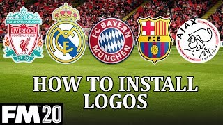 Football Manager 2020  How to install a logo pack in fm20 get real club logos and badges in fm20 [upl. by Adli]