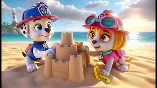 Paw Patrol Ultimate Rescue  SKYE x MARSHALL Play on the Beach  Happy Life Story  Rainbow 3 [upl. by Tsepmet903]