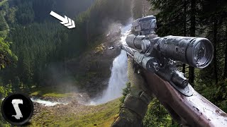 SUPER Long Range Airsoft Sniping Mountain Sniper Mission [upl. by Knowle]