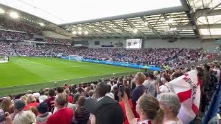 England fans singing “God save the Queen” in Brighton  UEFA Women’s Euro 2022 [upl. by Ilario]