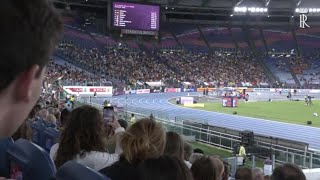 Europei atletica Mattarella esulta in tribuna per loro nella 4x100 [upl. by Sallad]