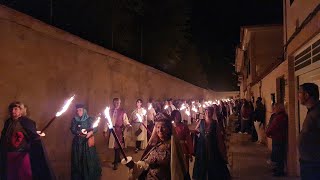 Procesión de las antorchas 2024 Manzanares Medieval [upl. by Sirod]