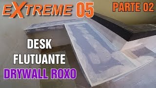 MESA HOME DESK FLUTUANTE GESSO DRYWALL COM CHAPA PHONIQUE [upl. by Bogusz281]