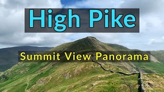 High Pike Fairfield Horseshoe  Labelled Summit View Panorama  Lake District Wainwright Fells [upl. by Eob573]