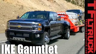 2016 Chevy Silverado 3500 HD Dually Takes on The Extreme Ike Gauntlet Towing Review [upl. by Hgielanna]