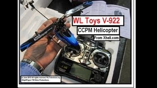 WL Toys V922 Micro Flybarless Helicopter test [upl. by Yerfej]