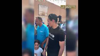 Imane Khelif visite une école primaire à Tindouf dans un camp de réfugiés sahraouis [upl. by Ardnuassac453]