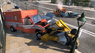 MultiVehicle Pileup Crashes 9  BeamNGdrive [upl. by Eilitan]