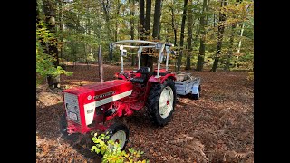 Ab in den Wald Holz sägen und raus holen mit dem IHC 323Stihl 171 Vlog 1 [upl. by Aizti]