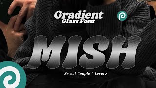 Make Trendy Gradient Glass font in Photopea [upl. by Maite]