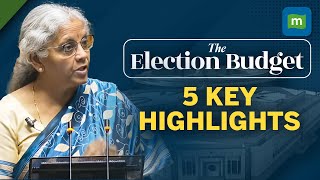 Key Points From The 2024 Interim Budget l 5 Highlights To Note l Nirmala Sitharaman [upl. by Aiduan]