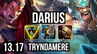 DARIUS vs TRYNDAMERE TOP  6 solo kills 400 games 800K mastery  KR Master  1317 [upl. by Georgianne]