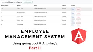 Employee management system using angular  crud in angular 11 [upl. by Narahs]