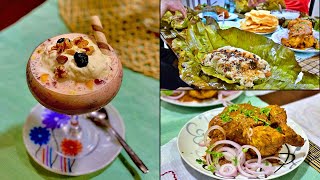 My cousin came over for lunch  Royal Falooda with Home made icecream  Prawns Pothi Biriyani [upl. by Haeli]