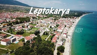 LeptokaryaParalia Leptokaria Pieria Central Macedonia Greece Drone Λεπτοκαρυά Πιερίας Κ Μακεδονία [upl. by Eiggam]